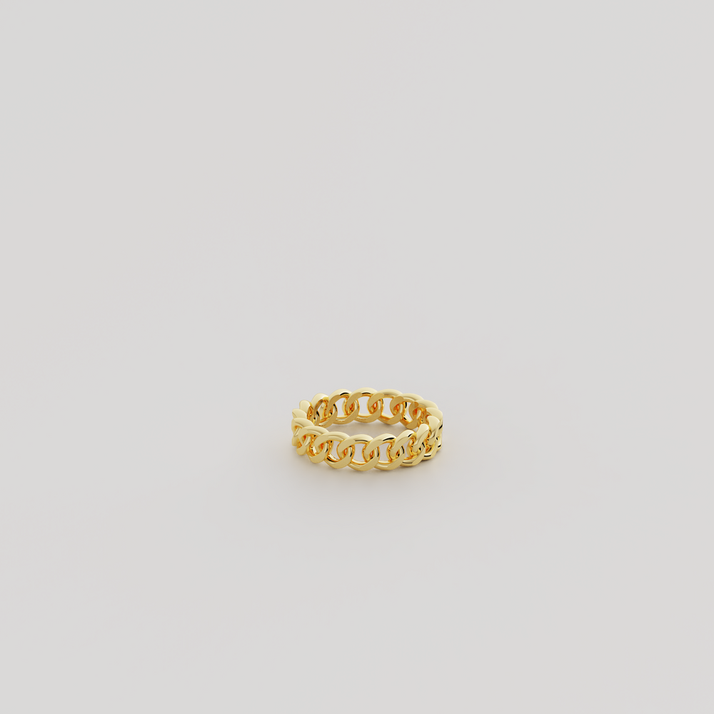 
                  
                    Gold Sharlene Chain Ring
                  
                